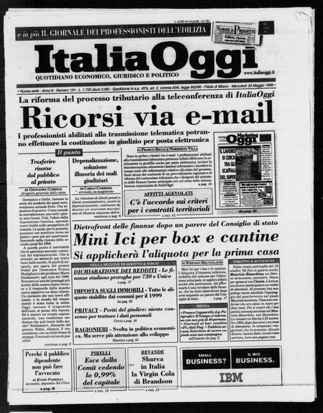 Italia oggi : quotidiano di economia finanza e politica